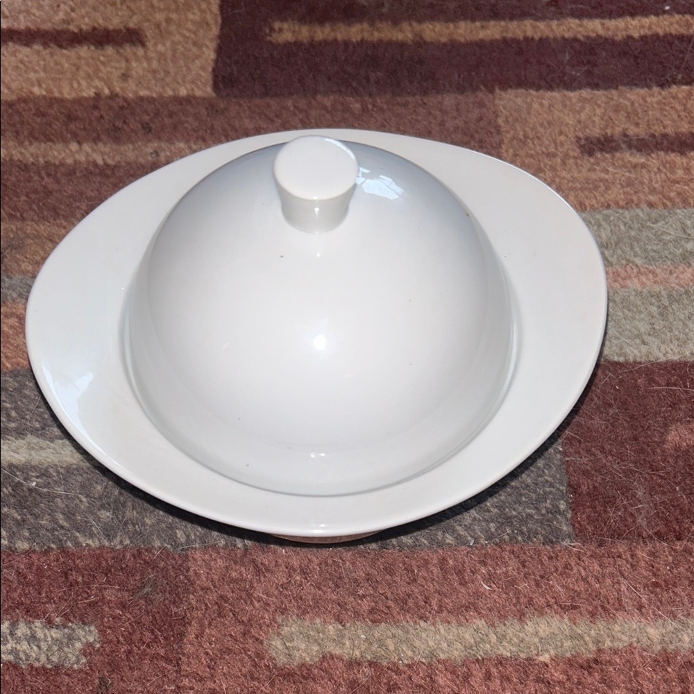 Elegant White Covered Dish